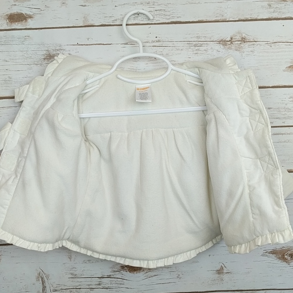 Gymboree White Coat with Ruffles and Bows - Picture 6 of 6